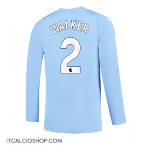 Manchester City Kyle Walker #2 Prima Maglia 2023-24 Manica Lunga